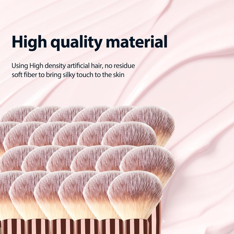 AIGMM 2Pack Dual-ended Makeup Brushes for Contouring, Blending, and Bronzing - Angled Foundation Brush and Concealer Brush - Premium Luxe Hair for Flawless Application of Liquid, Cream, and Powder Makeup - Image 4